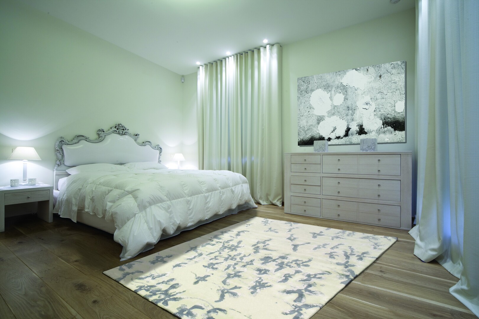 Chambre blanc gris et rouge – lombards