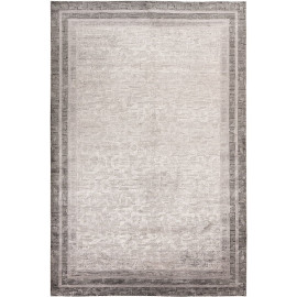 Tapis vintage gris géométrique en viscose Bastien