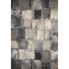 Tapis à courtes mèches contemporain gris Mendy