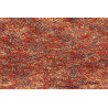 Tapis shaggy en polyester design orange chiné beige Ethno