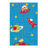 Tapis pour chambre de garçon en polypropylène bleu Galaxy