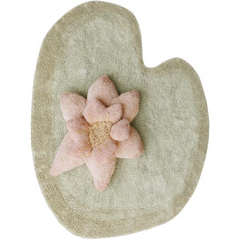 Tapis enfant forme nénuphar lavable en machine Puffy Lily