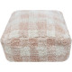 Pouf lavable en machine carré Vichy