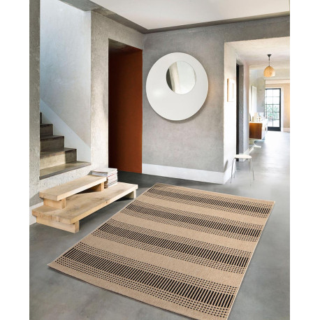 Tapis plat moderne rayé Alder