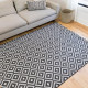 Tapis scandinave géométrique plat Billings