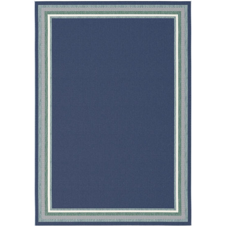 Tapis bleu plat intérieur et extérieur Bonner