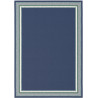 Tapis bleu plat intérieur et extérieur Bonner