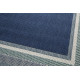 Tapis bleu plat intérieur et extérieur Bonner