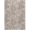 Tapis moderne floral plat gris Browning