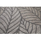 Tapis moderne floral plat gris Browning