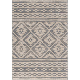 Tapis ethnique plat gris Brusett