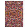 Tapis rectangle en laine feutrée fait main multicolore Chicago