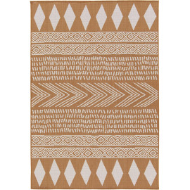 Tapis ethnique orange plat Butte