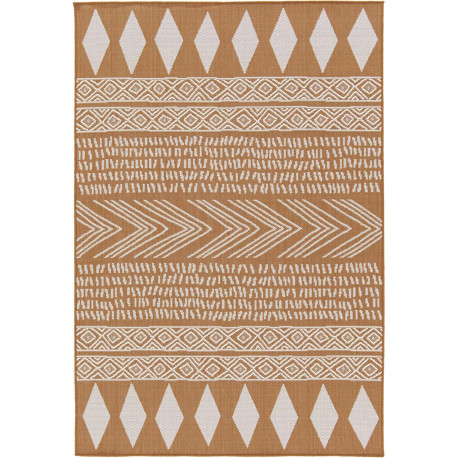 Tapis ethnique orange plat Butte