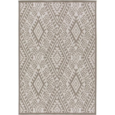 Tapis ethnique plat beige Bynum