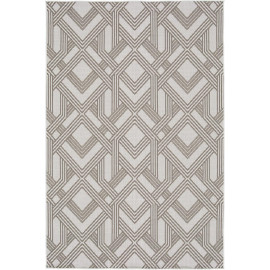 Tapis géométrique crème design Cameron