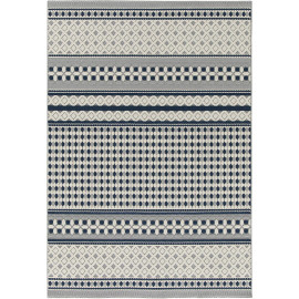 Tapis design pour salon bleu Clyde Park