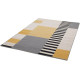 Tapis moderne rectangle géométrique crème Condon