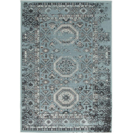 Tapis vintage turquoise rectangle Conrad