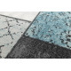 Tapis effet patchwork turquoise ethnique Cooke