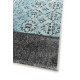 Tapis effet patchwork turquoise ethnique Cooke