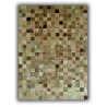 Tapis patchwork beige en peau de vache du Maquis