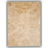 Tapis patchwork en cuir naturel beige Oviedo