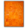 Tapis en peau de vache orange façon patchwork Albacete