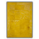 Peau de vache patchwork rectangulaire jaune Huelva