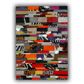 Tapis en peau de vache coloré Tarragone