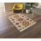 Tapis plat ethnique avec franges Dayton