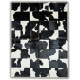 Tapis rectangulaire façon vache laitière noir et blanc Coslada