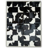 Tapis rectangulaire façon vache laitière noir et blanc Coslada