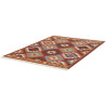 Tapis plat avec franges ethnique orange De Borgia