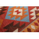 Tapis plat avec franges ethnique orange De Borgia