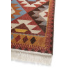 Tapis plat avec franges ethnique orange De Borgia