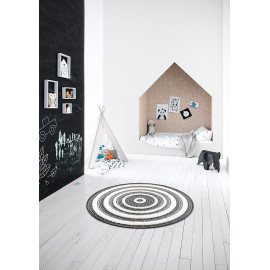 Tapis rond intérieur et extérieur moderne Decker