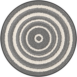 Tapis rond intérieur et extérieur moderne Decker