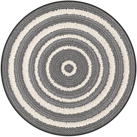 Tapis rond intérieur et extérieur moderne Decker