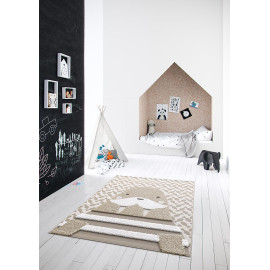 Tapis enfant beige rectangle Dell