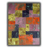 Tapis en peau de vache coloré patchwork Paterna