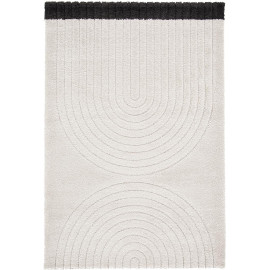 Tapis moderne crème à courtes mèches Denton