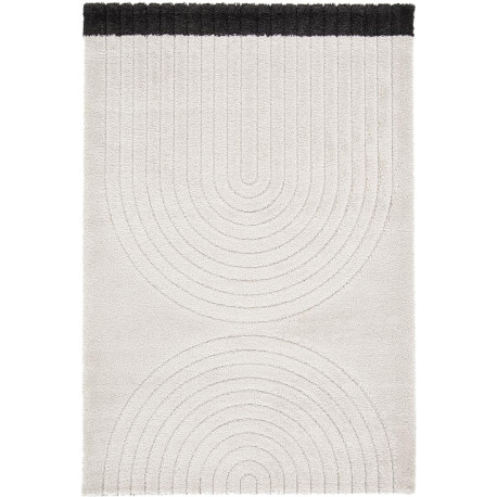 Tapis moderne crème à courtes mèches Denton