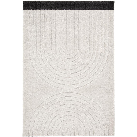 Tapis moderne crème à courtes mèches Denton