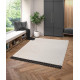 Tapis moderne crème à courtes mèches Denton