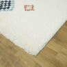 Tapis shaggy ethnique crème East Glacier