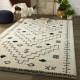 Tapis shaggy ethnique crème Elliston