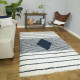 Tapis shaggy ethnique crème Emigrant