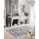 Tapis contemporain floral bleu Fallon