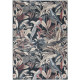 Tapis contemporain floral bleu Fallon